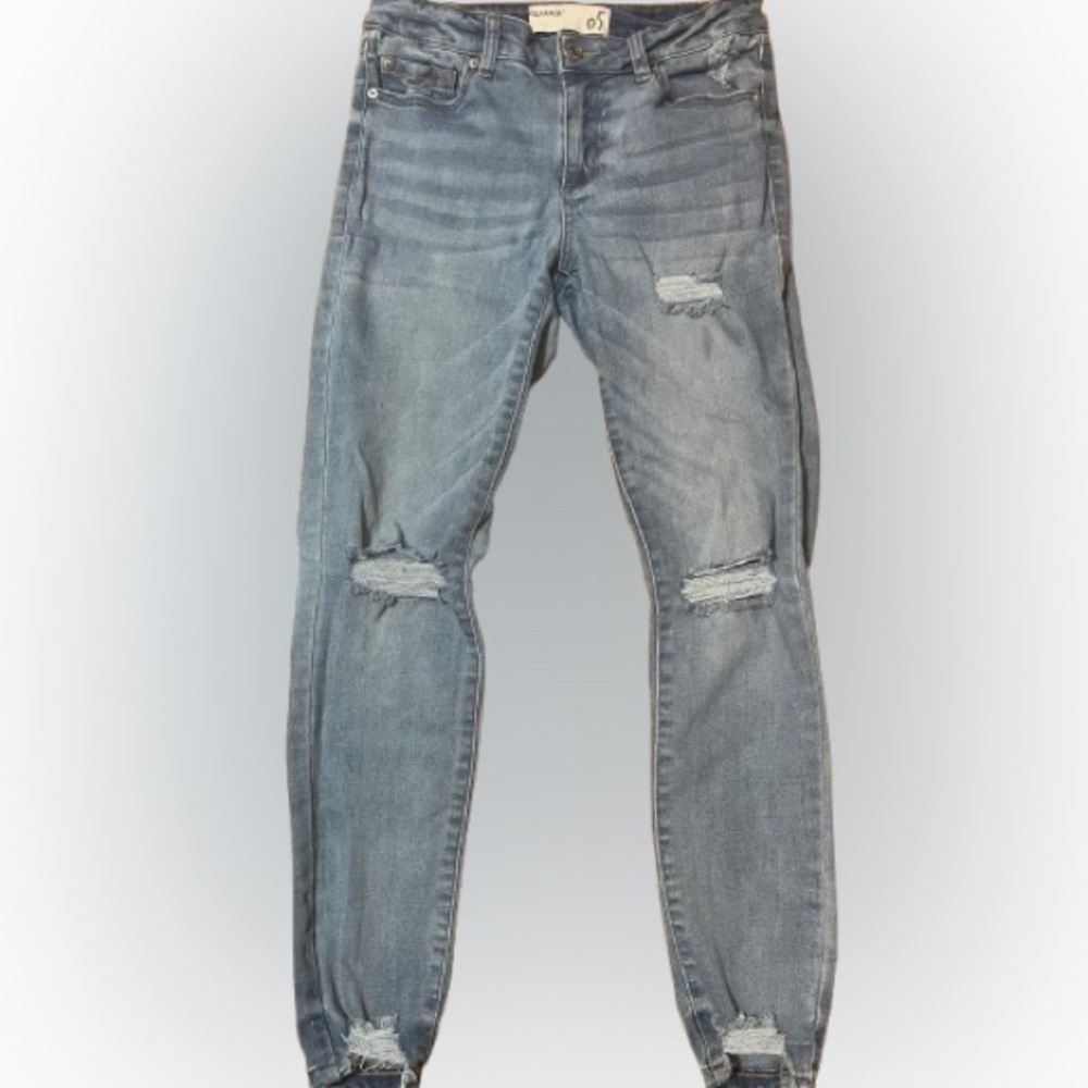 Garage High Waist Distressed Denim Blue Jeans Size 5